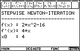 Newton Iteration for TI89